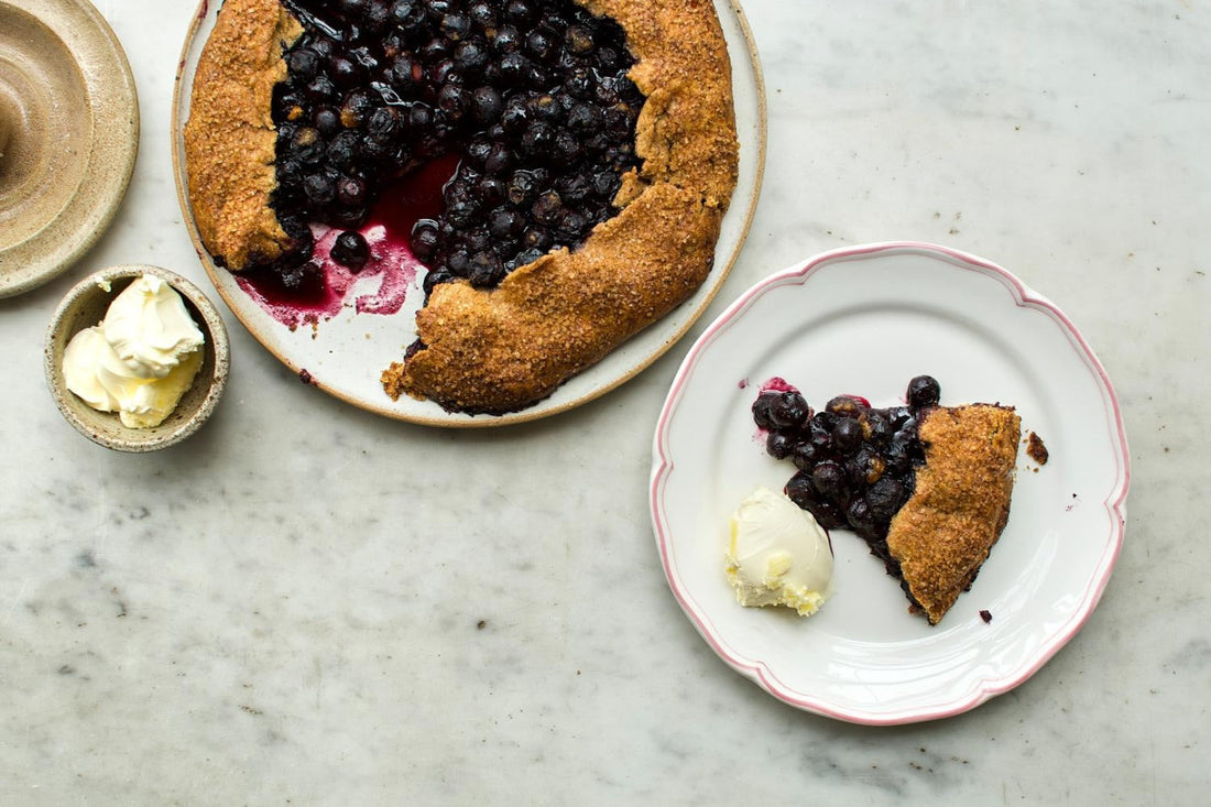 Blueberry Galette, with finely milled wholemeal crust